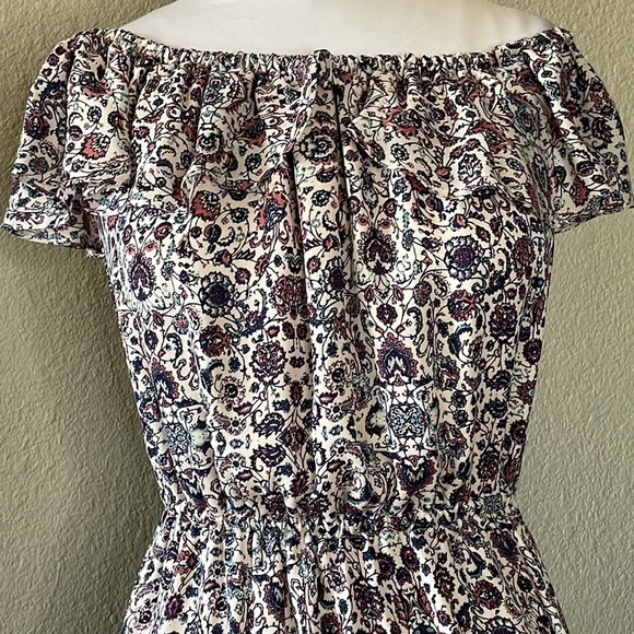 L’Agence Leonie Silk Off the Shoulder Ruffle Summer Dress Sz SP - Picture 7 of 16